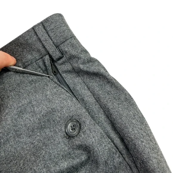 J Hilburn Mens Charcoal Vitale Barberis Wool Cargo Dress Pants Size 34x32